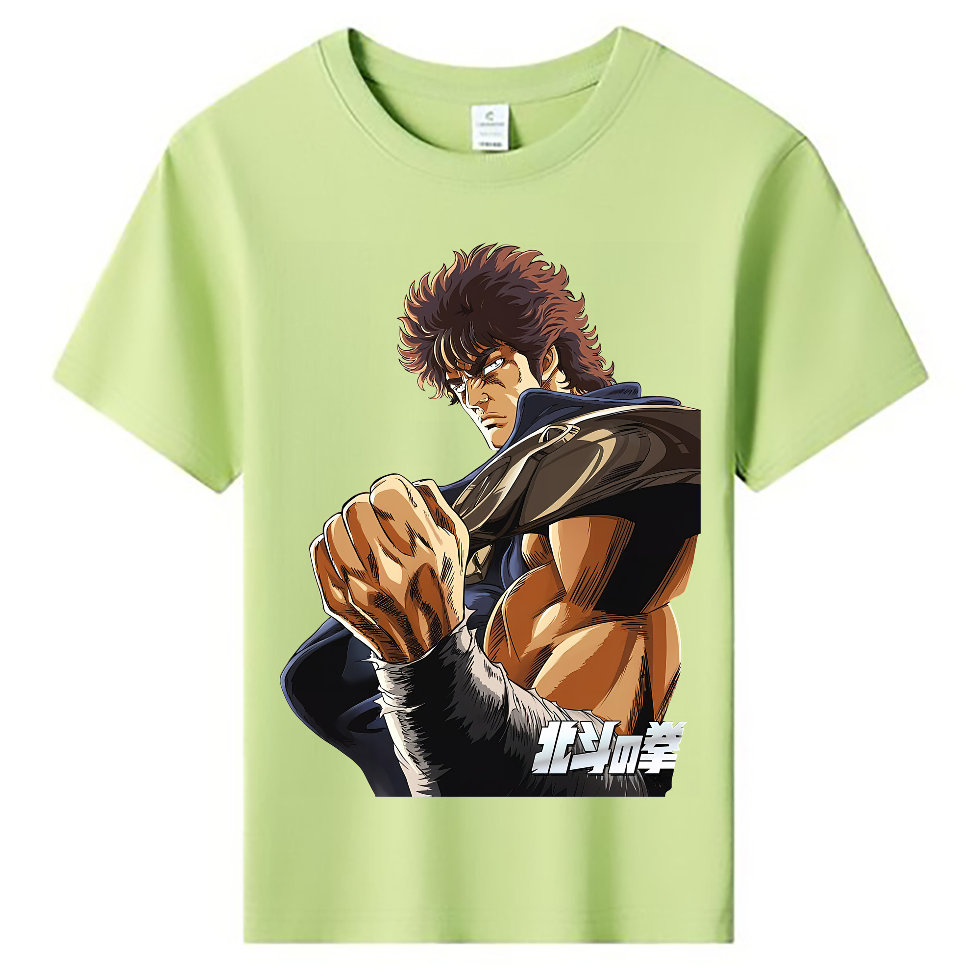 （画像用） 北斗の拳 Fist of the North Star 綿100％キッズTシャツ（フロントプリント）